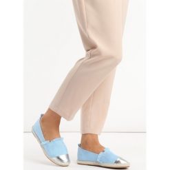 Błękitne Espadryle Acante. Niebieskie espadryle damskie marki Born2be, bez wzorów, z tkaniny, bez obcasa, na płaskiej podeszwie. Za 34,99 zł.