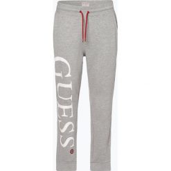 Guess Jeans - Spodnie dresowe męskie, szary. Szare spodnie męskie Guess Jeans, s, z aplikacjami, z jeansu. Za 349,95 zł.