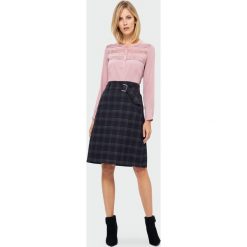Spódnica w formie trapezu w kratę. Spódniczki damskie Greenpoint, bez wzorów, z elastanu, trapezowe. Za 119,99 zł.