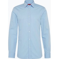 HUGO - Koszula męska łatwa w prasowaniu - Elisha01, niebieski. Niebieskie koszule męskie non-iron marki HUGO, m, z klasycznym kołnierzykiem. Za 329,95 zł.