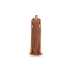 Sukienki długie Alberta Ferretti V0490015. Pomarańczowe sukienki damskie Alberta Ferretti, bez wzorów, bez kołnierzyka, bez rękawów, długie. Za 5369,64 zł.
