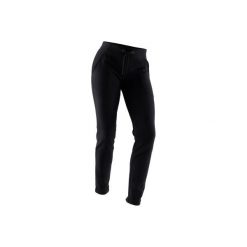 Spodnie dresowe Gym & Pilates 500 damskie. Czarne spodnie damskie DOMYOS, xl, z elastanu. Za 59,99 zł.