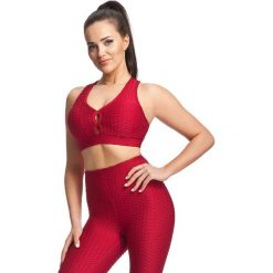 STANIK SPORTOWY PUSH-UP FANTASY - WINE. Pomarańczowe topy damskie FJ!, m, bez wzorów, z elastanu, bez rękawów, na fitness i siłownię. W wyprzedaży za 126,75 zł.