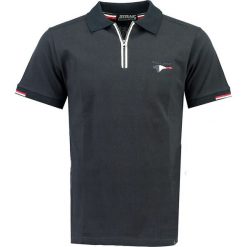 Koszulka polo "Klero" w kolorze granatowym. Niebieskie koszulki męskie Stone Goose, m, z haftami, z bawełny, bez rękawów. W wyprzedaży za 98,95 zł.