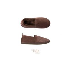 The Shoes No. 7 Kapcie męskie ze skóry owczej. Pomarańczowe kapcie męskie marki The folk brand, ze skóry. Za 139,00 zł.