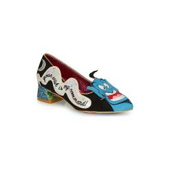Czółenka Irregular Choice AT YOUR SERVICE!. Niebieskie czółenka damskie Irregular Choice, bez wzorów, bez obcasa. W wyprzedaży za 591,75 zł.