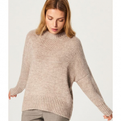 Sweter z domieszką wełny - Beżowy. Brązowe bez kategorii marki Reserved, s, z wełny. Za 179,99 zł.