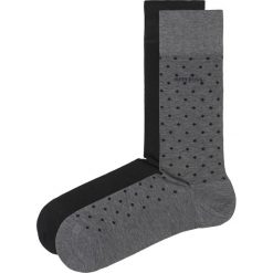 BOSS Hugo Boss 2-pack Skarpetki Czarny Szary. Szare skarpetki męskie BOSS Hugo Boss, bez wzorów, z elastanu. Za 94,95 zł.