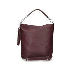 TOSCANIO 1677 bordo, torebka damska. Torebki klasyczne damskie Toscanio, w paski, ze skóry, na ramię, bez dodatków. Za 216,90 zł.