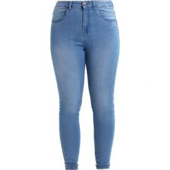 Zizzi AMY LONG Jeans Skinny Fit light blue. Niebieskie jeansy damskie relaxed fit marki Zizzi, z bawełny. Za 159,00 zł.