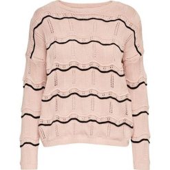 ONLY Damski sweter Cactus L / S Stripe Pullover Knt Rose Dym Black Stripe W. (rozmiar XS). Czerwone swetry damskie ONLY, s, bez wzorów, bez rękawów, bez kaptura. W wyprzedaży za 110,00 zł.