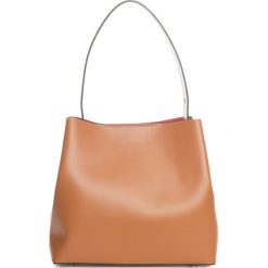 Torebki klasyczne damskie: Skórzana torebka w kolorze jasnobrązowym – 50 x 35 x 12 cm