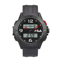 Zegarek "FILA38-150-002" w kolorze antracytowym. Szare, cyfrowe zegarki męskie marki Fila, sztuczne. W wyprzedaży za 139,95 zł.