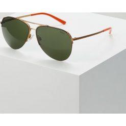 Polo Ralph Lauren Okulary przeciwsłoneczne semishiny bronze/bottle green. Brązowe okulary przeciwsłoneczne damskie lenonki Polo Ralph Lauren. Za 609,00 zł.