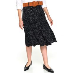 Spódnica regularna damska z nadrukiem. Czarne spódniczki damskie Top Secret, na jesień, z nadrukiem, z tkaniny, eleganckie, midi. W wyprzedaży za 59,99 zł.