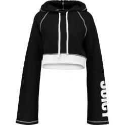 Bluzy rozpinane damskie: Juicy Couture CROPPED Bluza z kapturem pitch black