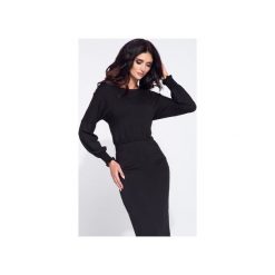 Sukienka casual z marszczeniem. Czarne sukienki damskie marki Bien fashion, na co dzień, l, bez wzorów, z materiału, casualowe, bez kołnierzyka, bez rękawów, długie, midi, ołówkowe. Za 149,00 zł.