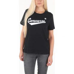 Converse Koszulka Czarny. Czarne koszulki damskie Converse, s, z nadrukiem, z bawełny, bez kołnierzyka. Za 102,95 zł.