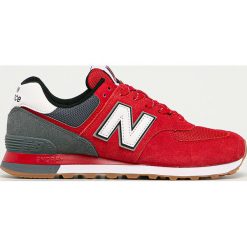 New Balance - Buty ML574SKD. Czerwone sneakersy męskie New Balance, ze skóry, na sznurówki. Za 349,90 zł.