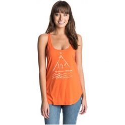 Roxy Koszulka Sportowa Basic Tank B Persimmon M. Pomarańczowe t-shirty damskie marki Roxy, m, z bawełny, na ramiączkach. W wyprzedaży za 59,00 zł.