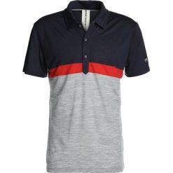 Koszulki sportowe męskie: super.natural THREE TONE Koszulka sportowa blue black/flame red/ash melange