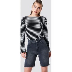 Szorty damskie: NA-KD Trend Szorty bermudy z surowym brzegiem – Grey