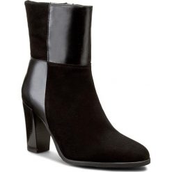 Botki SAGAN - 2724 Czarny Welur/Czarne Lico. Czarne buty zimowe damskie marki Sagan, z gumy. W wyprzedaży za 249,00 zł.