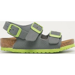 Birkenstock - Sandały dziecięce Milano Kinder. Szare sandały chłopięce Birkenstock, ze skóry, na klamry. Za 189,90 zł.