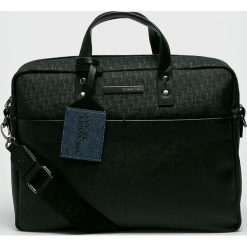 Trussardi Jeans - Torba. Czarne torby na laptopa Trussardi Jeans, w paski, z jeansu. Za 639,90 zł.