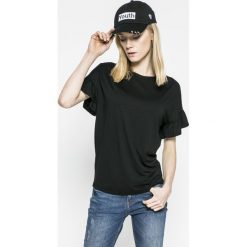 Answear - Top Sporty Fusion. Szare topy damskie ANSWEAR, m, z dzianiny, z okrągłym kołnierzem. W wyprzedaży za 29,90 zł.