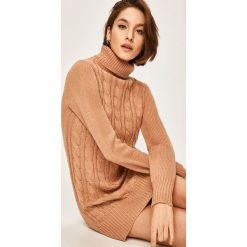 Answear - Sweter. Brązowe golfy damskie ANSWEAR, s, bez wzorów, z dzianiny, bez rękawów. W wyprzedaży za 49,90 zł.