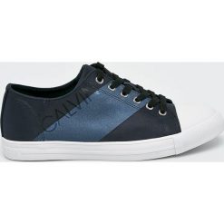 Calvin Klein Jeans - Tenisówki. Niebieskie trampki męskie Calvin Klein Jeans, bez wzorów, z jeansu, na sznurówki. W wyprzedaży za 249,90 zł.