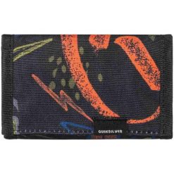 Quiksilver Theeverydaily M Wllt kvj7 Black Thunderbolts L. Czarne portfele męskie marki Quiksilver, bez wzorów, z tkaniny. W wyprzedaży za 47,00 zł.