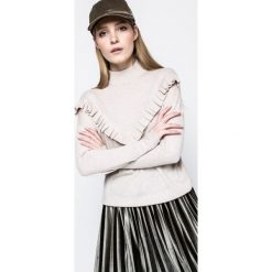 Only - Sweter Carola. Brązowe swetry klasyczne damskie marki ONLY, s, z bawełny. W wyprzedaży za 49,90 zł.