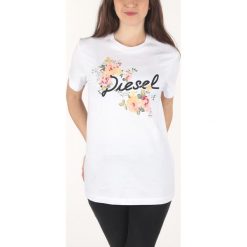 Diesel 90 Flavia Flower Koszulka Biały. Białe koszulki damskie Diesel, l, z nadrukiem, z bawełny. Za 116,95 zł.