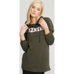 Ciemnozielona Bluza Existence. Zielone bluzy z kapturem damskie other, l. Za 79,99 zł.