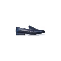 Granatowe wsuwane buty męskie - loafers T125. Buty wizytowe męskie Faber - Obuwie męskie, ze skóry, młodzieżowe. Za 251,10 zł.