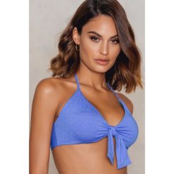 Stroje dwuczęściowe damskie: Lavish Alice Góra bikini z wiązaniem z przodu – Blue