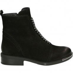 Botki - 0202120 SIYAH. Czarne botki damskie skórzane Venezia. Za 399,00 zł.