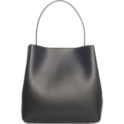 Torebki klasyczne damskie: Skórzana torebka w kolorze czarnym – 50 x 35 x 12 cm