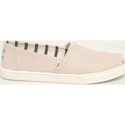 Toms - Espadryle Classic. Brązowe espadryle damskie Toms, bez wzorów, z materiału, bez obcasa, na obcasie. W wyprzedaży za 219,90 zł.