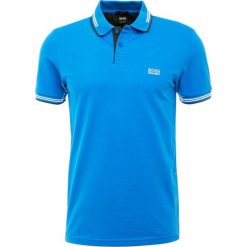 BOSS ATHLEISURE PAUL SLIM FIT Koszulka polo bright blue. Niebieskie koszulki męskie BOSS Athleisure, m, bez wzorów, z elastanu, polo, bez rękawów. Za 379,00 zł.