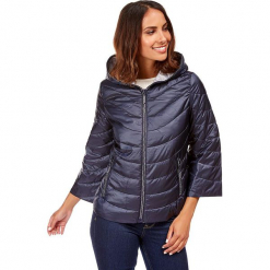 Kurtka zimowa w kolorze granatowym. Niebieskie kurtki damskie pikowane marki Snowie Collection, na zimę, s. W wyprzedaży za 159,95 zł.