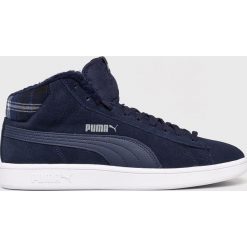 Puma - Buty Smash v2 Mid. Czarne buty skate męskie Puma, z materiału, na sznurówki. W wyprzedaży za 239,90 zł.