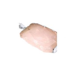 Colare Kwarc Różowy Plaster Srebro. Różowe naszyjniki damskie Brazi druse jewelry, z kwarcem, srebrne. Za 136,00 zł.