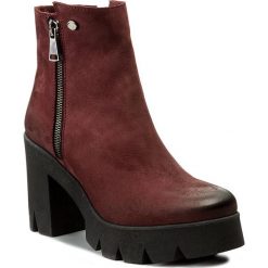 Botki EVA MINGE - Paloma 2C 17SM1372211EF 434. Czerwone buty zimowe damskie marki Eva Minge, z nubiku. W wyprzedaży za 249,00 zł.