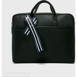 Calvin Klein - Torba. Czarne torby męskie skórzane Calvin Klein, w paski, z poliesteru, casualowe. Za 749,90 zł.