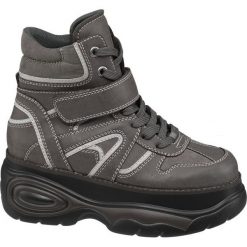 Sneakersy na platformie Catwalk popielate. Szare sneakersy damskie Catwalk, z materiału. Za 97,00 zł.