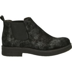 Botki - 450 BLAC-SILV. Czarne botki damskie marki Venezia, ze skóry. Za 199,00 zł.