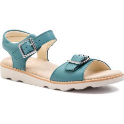 Sandały CLARKS - Crown Bloom K 261415356 Teal Leather. Niebieskie sandały dziewczęce Clarks. W wyprzedaży za 159,00 zł.